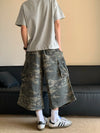 Heritage High-Rise Relaxed Camo Denim Shorts