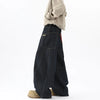 Black Bell Leg Denim Trousers Denim