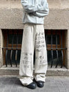 Cyber 2000s Printed White Relaxed Denim