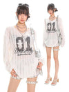 V-Neck Sexy Lace Out Hollow Long Sleeve T-Shirt