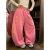Wide Leg Japon Baskılı Jogger, yan görünüm — Navra Wear