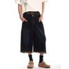 Woodland Mosaic Wide Leg Denim Shorts