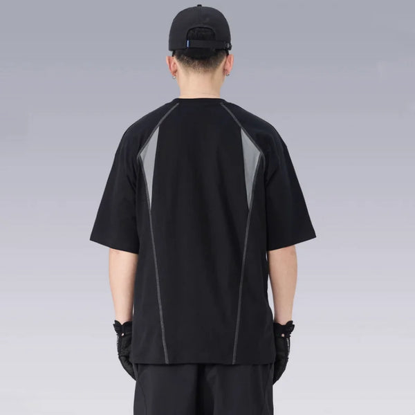 Techwear No-Rules Style Deconstructed Spliced T-Shirt alternatif görünüm