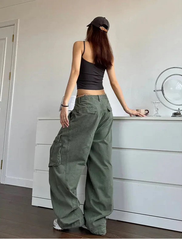 StreCool etear High Quality Green Bell Leg Bggy Denim alternatif görünüm