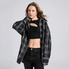Heritage Plaid Womens Overshirt Long Top
