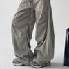 Gray Ripstop Letter Embroidery Street Pants