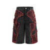 Heritage Mosaic Faded Denim Shorts