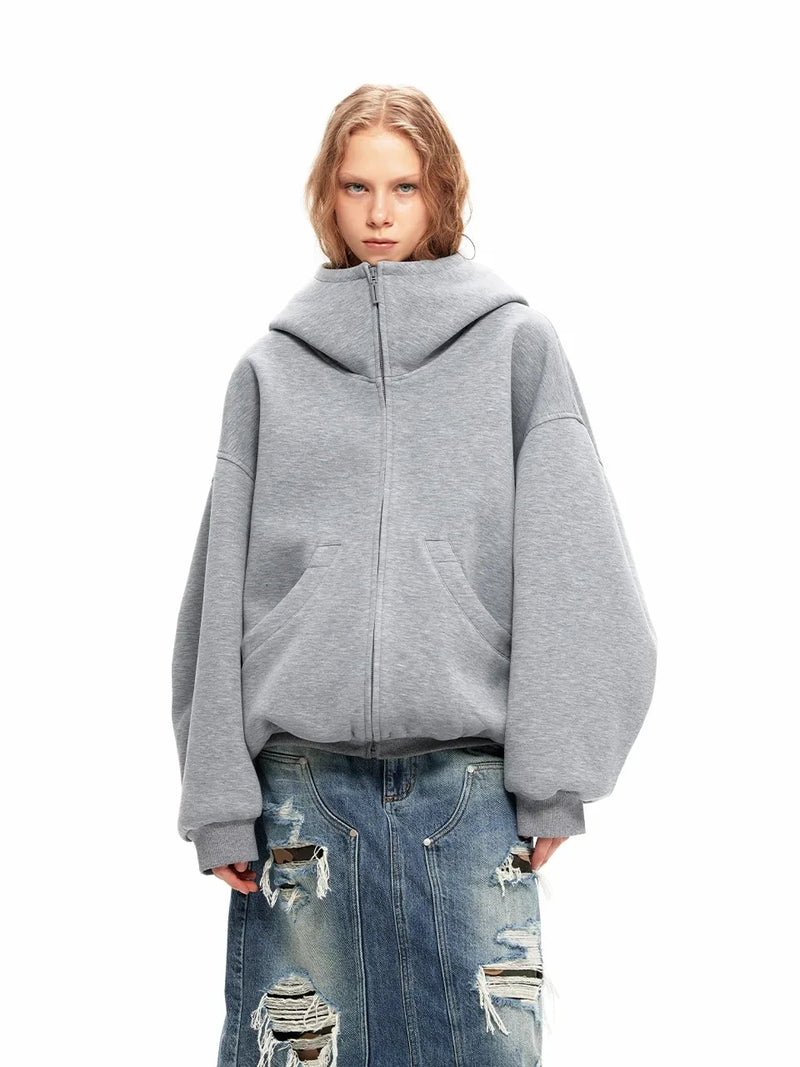 Thick Cool Boxy Zip Sweatshirt