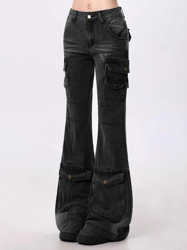 Insulated Sleek Slim Fit Black Utility Denim alternatif görünüm