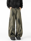 Faded Batik Denim Bell-Leg Denim