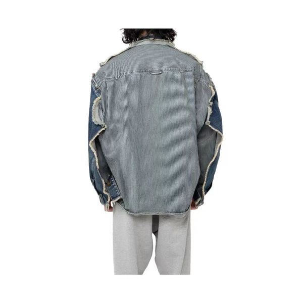 Flattering Metro Faded Relaxed Denim Jacket alternatif görünüm