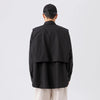 Oversize Sade Basic Gömlek, yan görünüm — Navra Wear