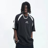 Sporty Mosaic Boxy-Fit Hip Hop T-Shirt