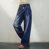 Mid Waist Multipocket Bell Leg Denim