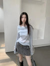 Halter Two-Piece Fake Elegant T-Shirt