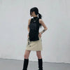 Black Noir-Edge Tank Cyber Millennium Top