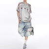 Stars-Spangled Heat-Wave Short-Sleeved Leather T-Shirt