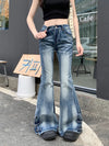 Faded Blue Slim Bell Denim