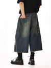 Heritage Modern Faded Easy Cut Denim Shorts