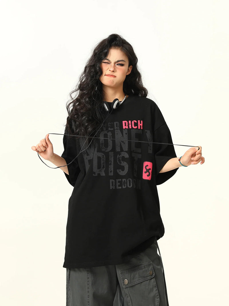 Classic Epoch Letter Print Crew Neck T-Shirt