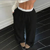 Vintage Wide Leg Jogger, detay görünüm — Navra Wear