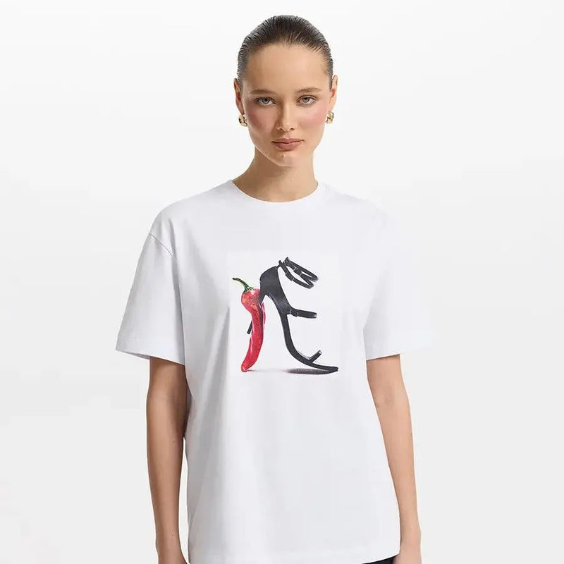 Classic Epoch Russian Style Patterned Fun Off-Duty T-Shirt