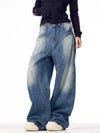 Wardrobe Staple Lightning Pattern Bell Leg Denim
