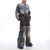 Versatile Mosaic Denim & Leather Jacket