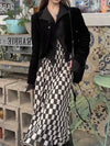 Dark Goth Black Button Blouse