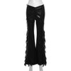 Mesh Splice High Leather Trousers