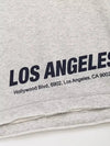 Oversize Letter Sleave Long Gray T-Shirt