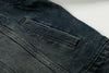2000s Faded Single-Breasted Washed Denim Jacket