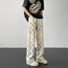 Vintage Plaid Cotton Trousers
