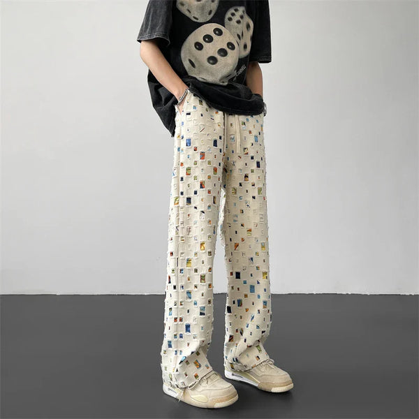 Vintage Plaid Cotton Trousers alternatif görünüm