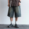 Faded Era Wide Leg Denim Shorts
