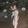 Time-Worn Tattoo Print Mesh Off-Shoulder T-Shirt