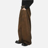 Western Style Rinse Brown Faded Denim