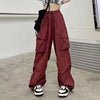 Relaxed Elastic Waist Utility Trousers