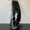 Cloud Velvet Stripe Leather Trousers