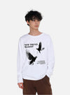 Dove Pattern All-American Style Long Sleeve T-Shirt