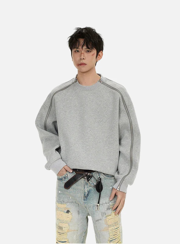Velour Block Zip Street Top alternatif görünüm