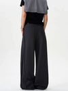 Sleek Black Pleat Wide-Leg