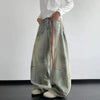Plush Tie-Dyed Bell Leg Denim