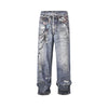 Baggy Grafiti Baskılı Jean Pantolon, kombin görünüm — Navra Wear