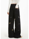 Vintage Wide Leg Jean Pantolon, yakın çekim — Navra Wear