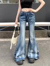 Faded Blue Slim Bell Denim