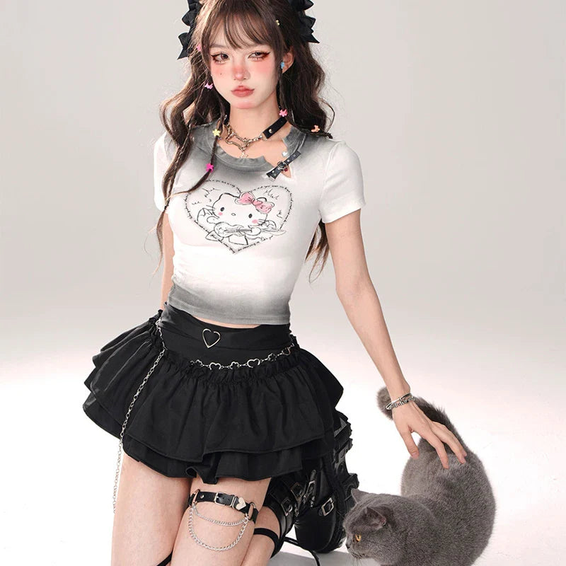 Millennium Kitty Underground Skirt & Top