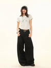 Turn-Of-Era Woman's Bow Patterned Crop Top