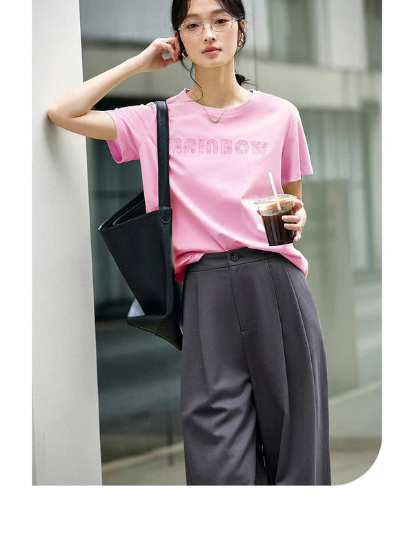 Thread-Work Warm-Season Cotton Blend Women T-Shirt alternatif görünüm