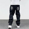 Köpek Baskılı Jean Pantolon, yan görünüm — Navra Wear